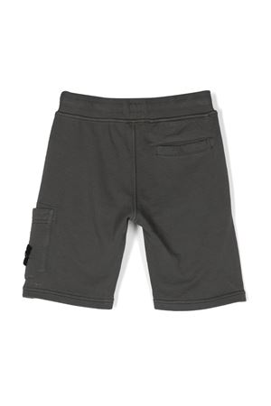 grey cotton shorts STONE ISLAND KIDS | 801661840V0063